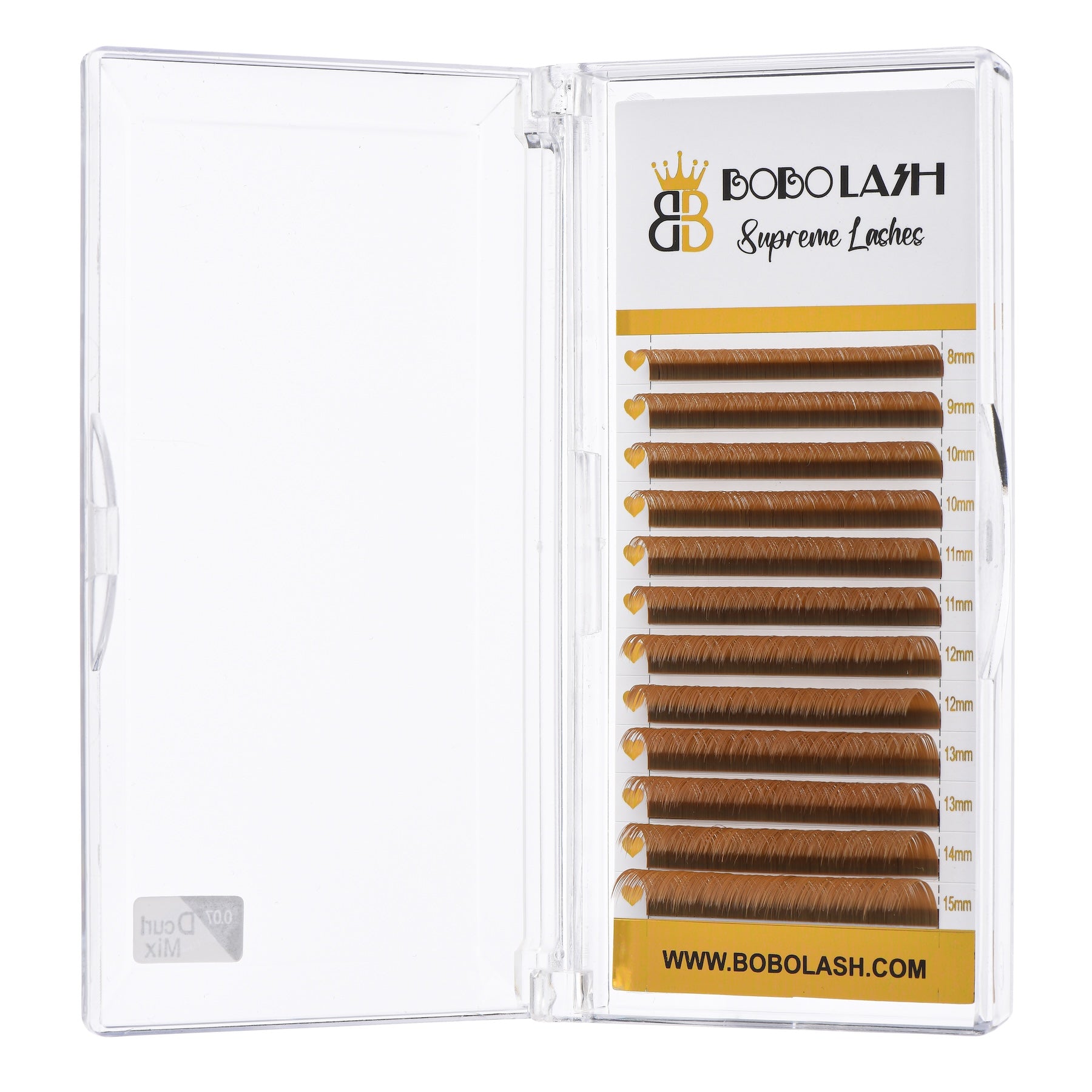 0.07mm Brown Color Lashes Extension - BOBOLASH