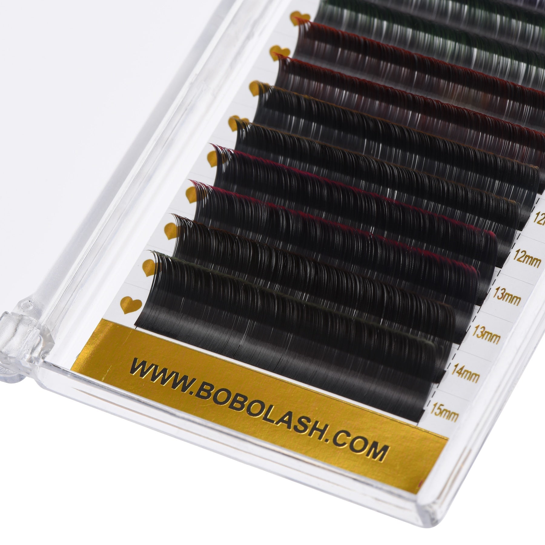 0.07MM Ombre Colored Volume Eyelash Extensions - BOBOLASH