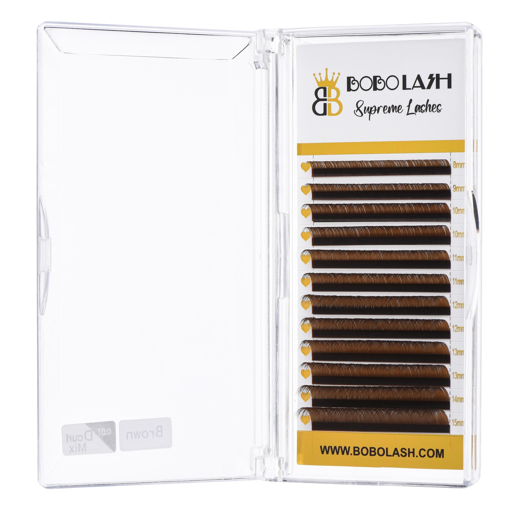 0.15mm Brown Color Lashes Extension - BOBOLASH