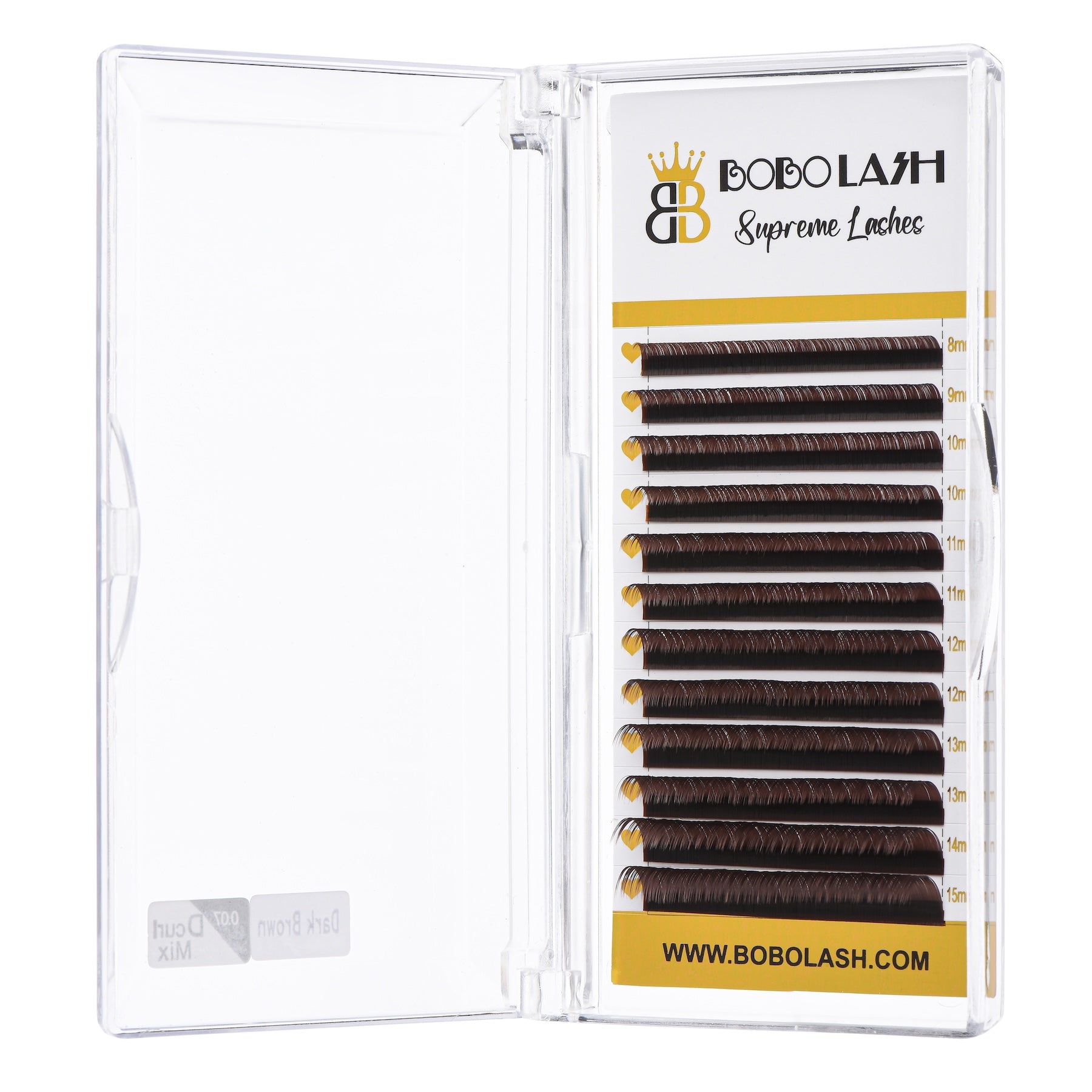 0.15mm Brown Color Lashes Extension - BOBOLASH