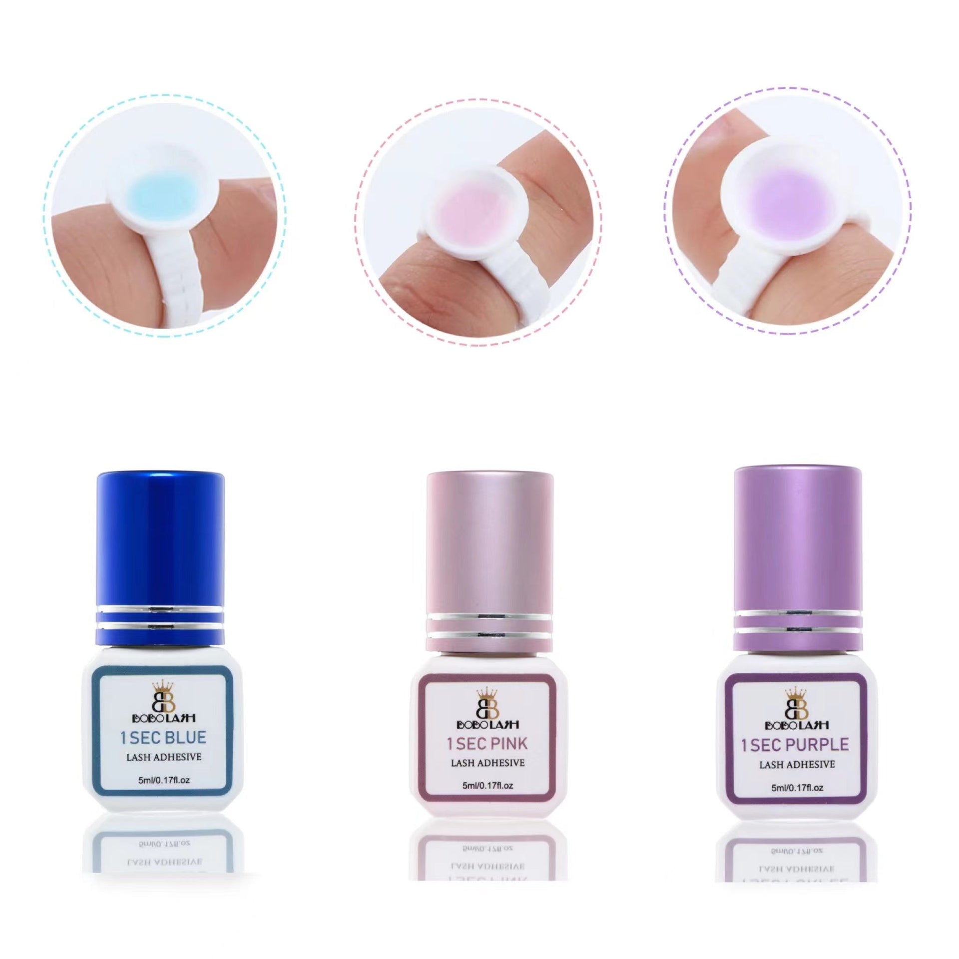 1 Second Clear & Colorful Jelly Lash Adhesive Kit - BOBOLASH