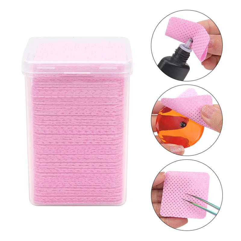 Pink Eyelash Glue Wipes - BOBOLASH
