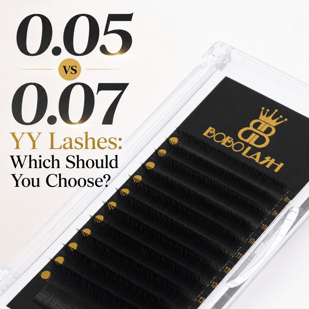 0.05 vs 0.07 YY Lashes: Which Should You Choose? - BOBOLASH