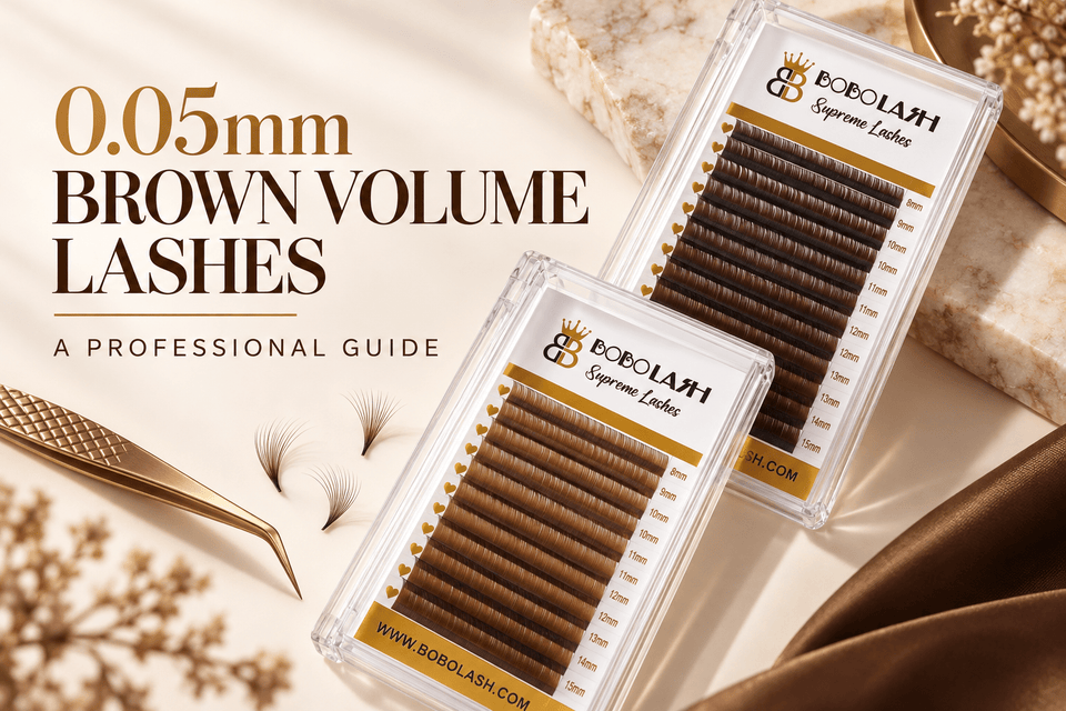 0.05mm Brown Volume Lash Extensions: Professional Guide - BOBOLASH