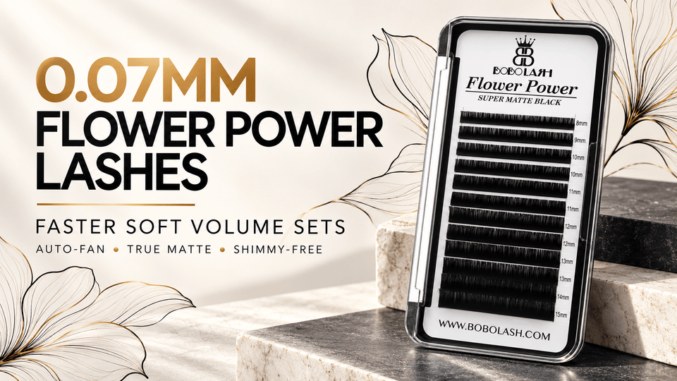 0.07mm Auto-Fan Lashes: Faster Soft Volume Sets With Flower Power - BOBOLASH