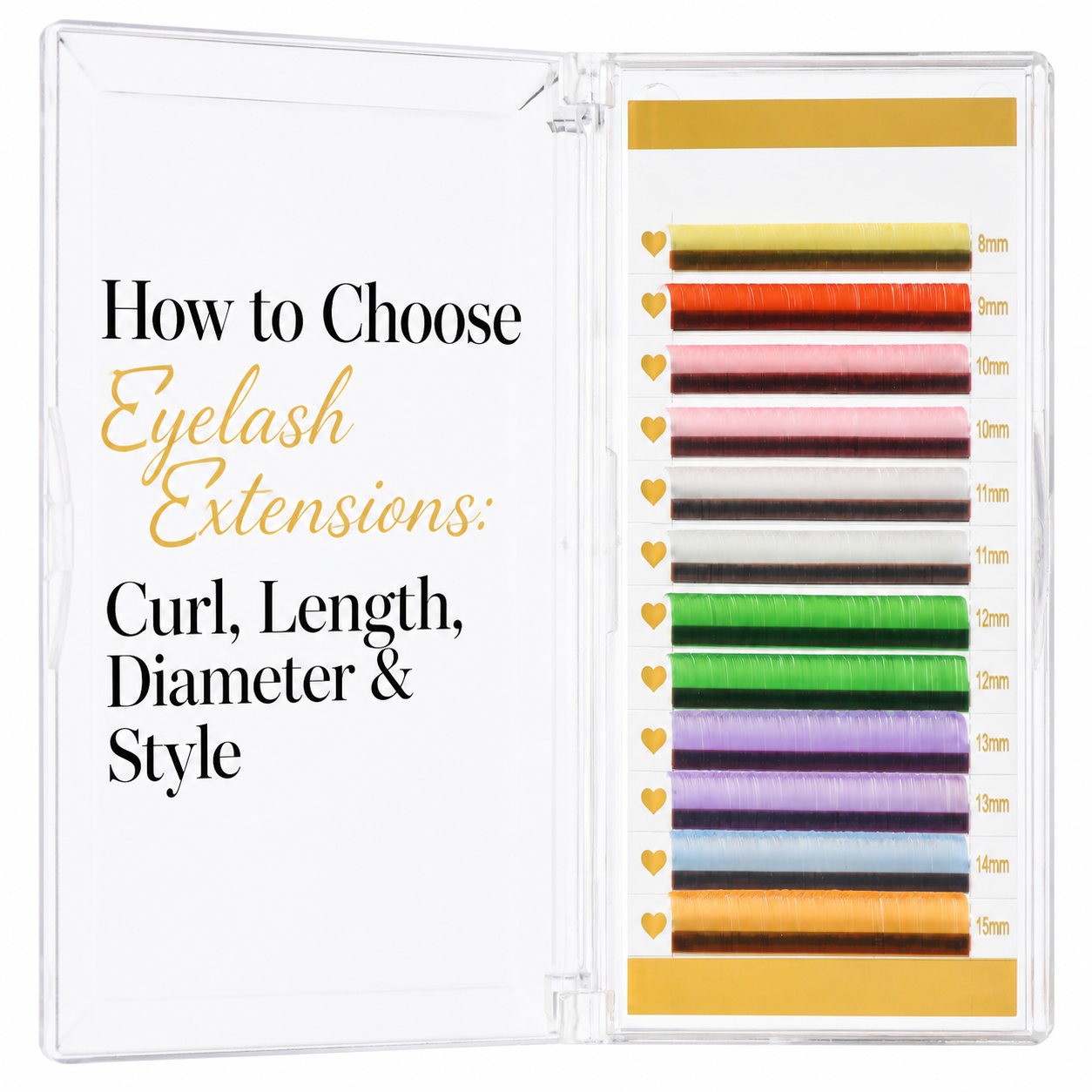 How to Choose Eyelash Extensions: Curl, Length, Diameter & Style