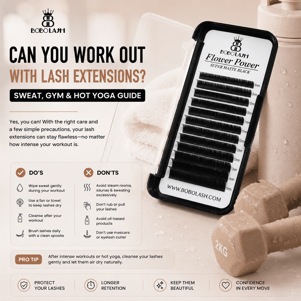 Can You Work Out With Lash Extensions? Sweat, Gym & Hot Yoga Guide - BOBOLASH