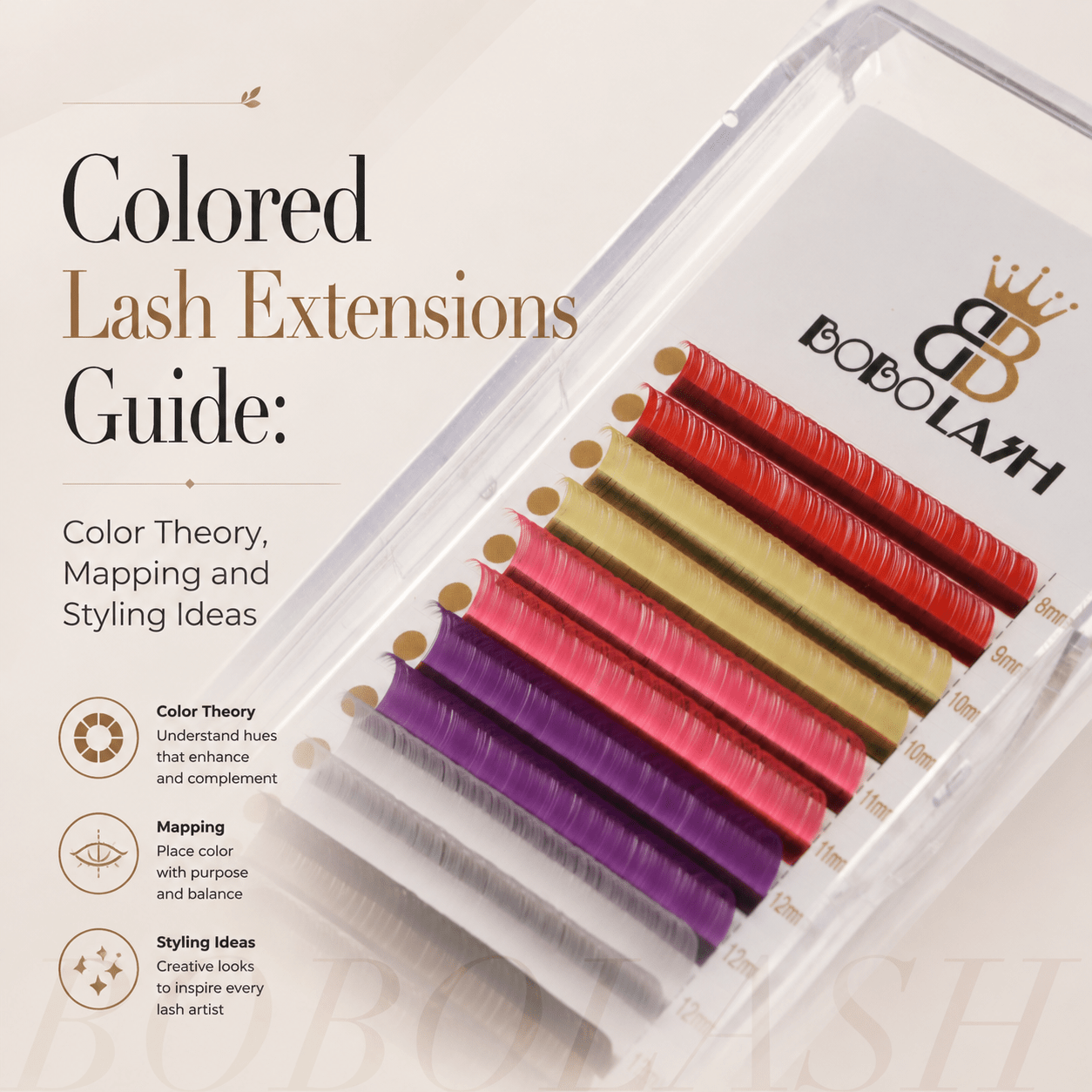 Colored Lash Extensions Guide: Color Theory, Mapping and Styling Ideas - BOBOLASH
