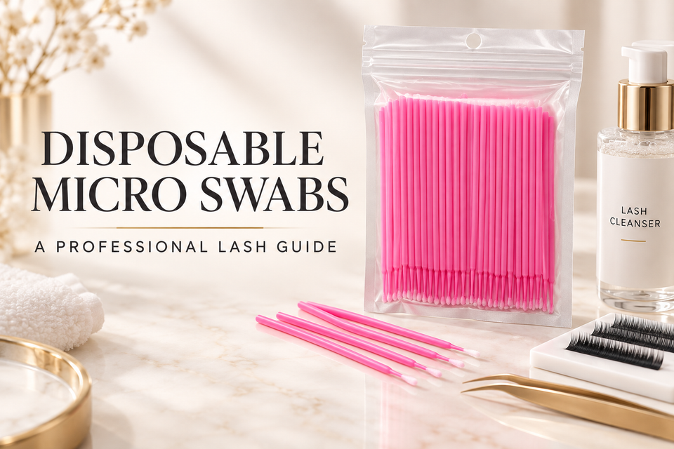 Disposable micro swabs professional lash extension guide