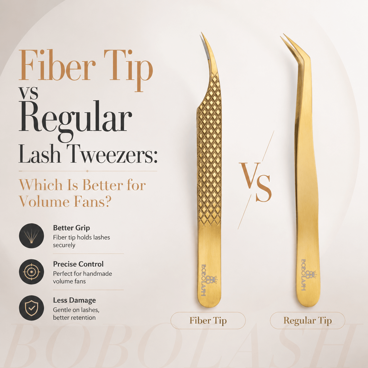 Fiber Tip vs Regular Lash Tweezers: Which Is Better for Volume Fans? - BOBOLASH