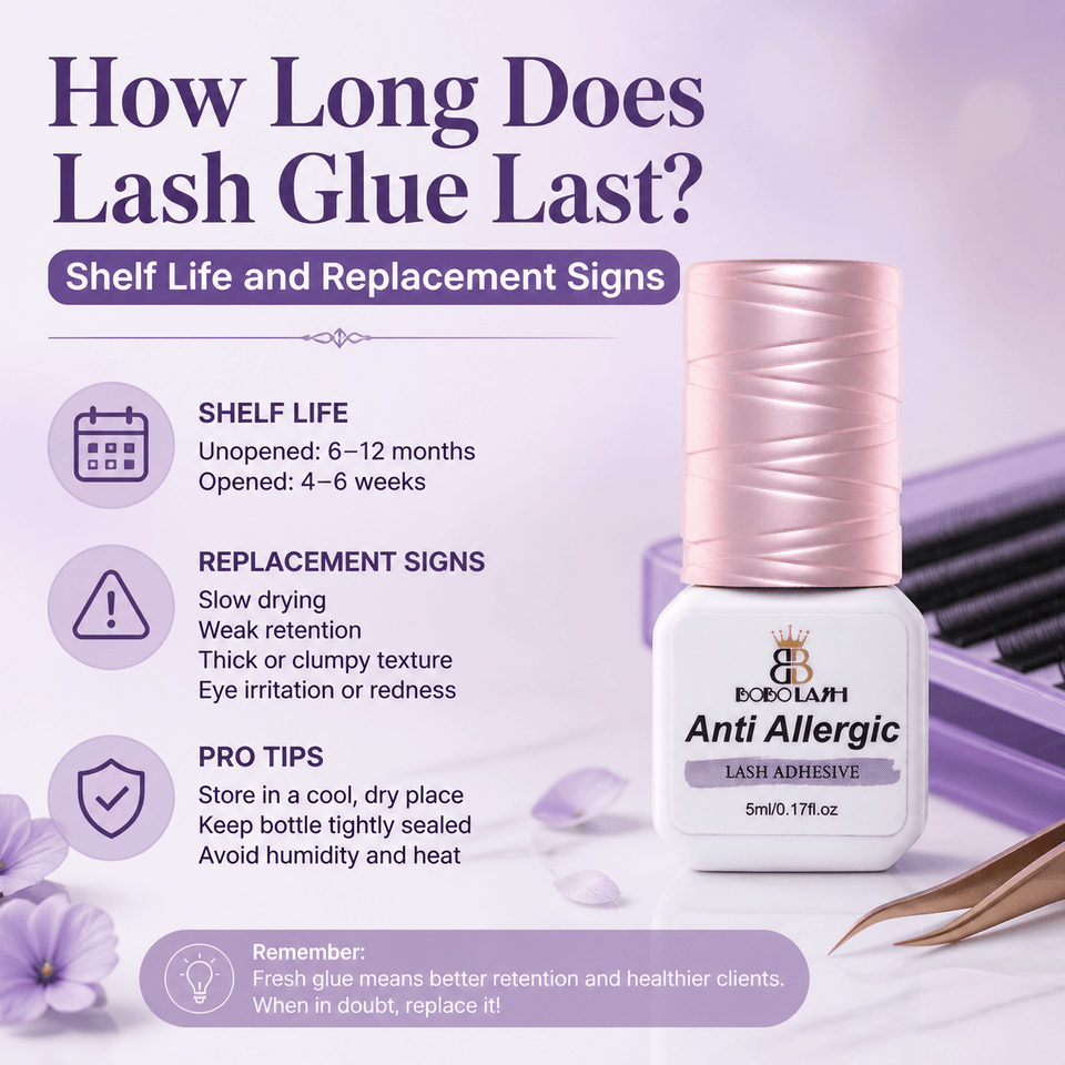 How Long Does Lash Glue Last? Shelf Life and Replacement Signs - BOBOLASH