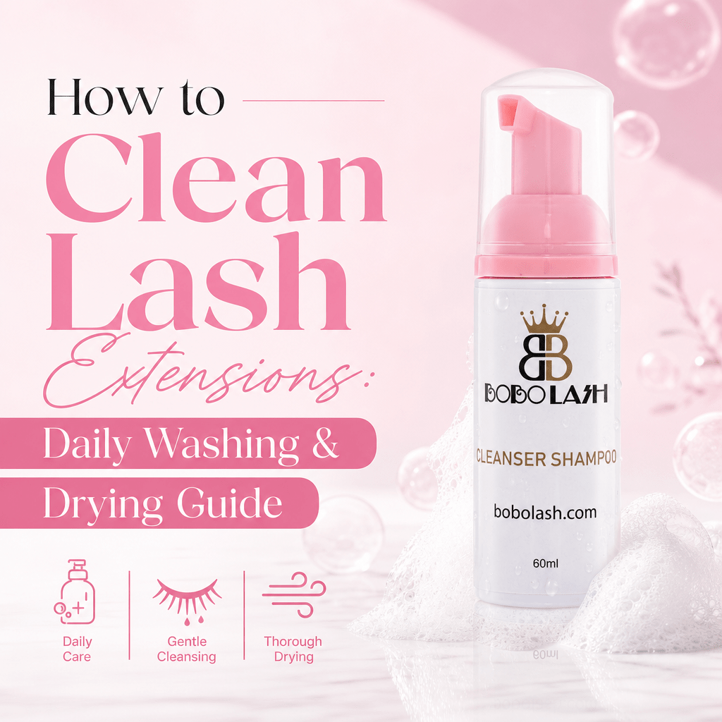 How to Clean Lash Extensions: Daily Washing & Drying Guide - BOBOLASH