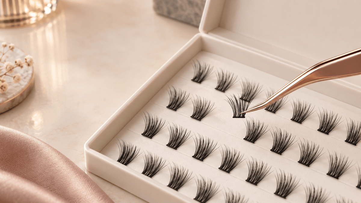 How to Pick Up Lash Clusters Without Damaging the Band - BOBOLASH
