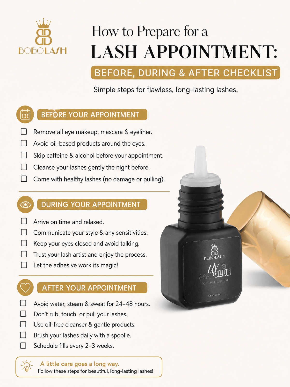 How to Prepare for a Lash Appointment: Before, During & After Checklist - BOBOLASH