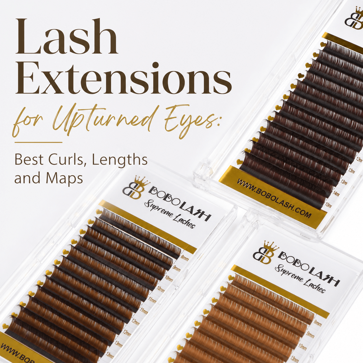 Lash Extensions for Upturned Eyes: Best Curls, Lengths and Maps - BOBOLASH