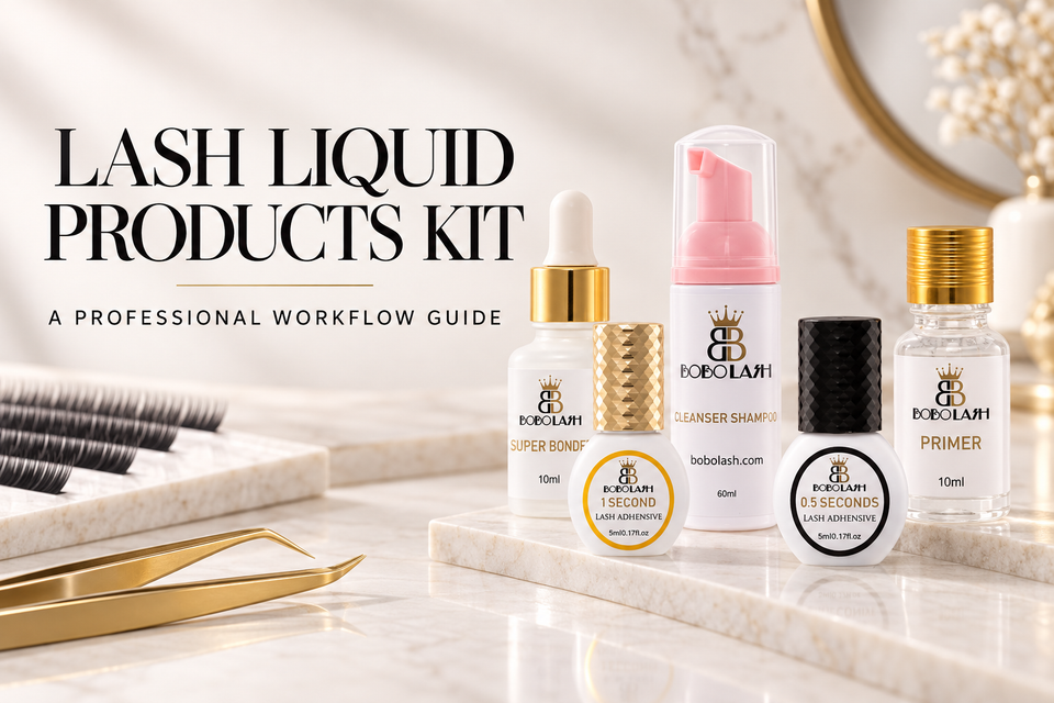 BOBOLASH lash liquid products kit professional workflow guide