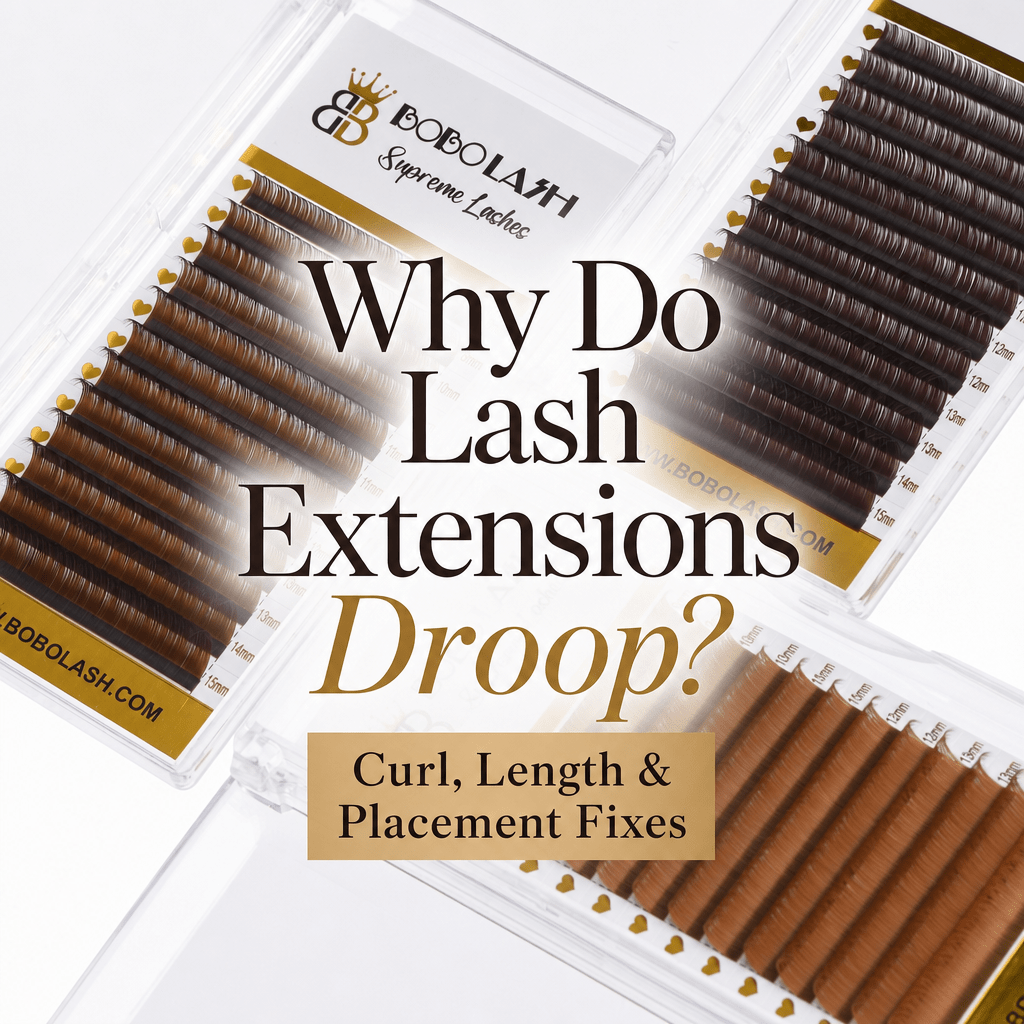 Why Do Lash Extensions Droop? Curl, Length & Placement Fixes - BOBOLASH