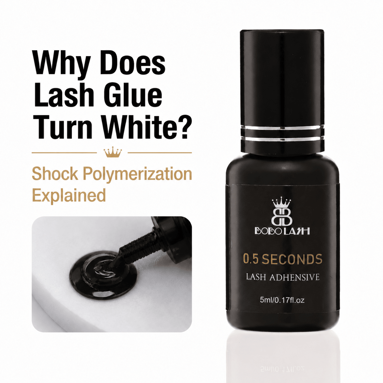 Why Does Lash Glue Turn White? Shock Polymerization Explained - BOBOLASH