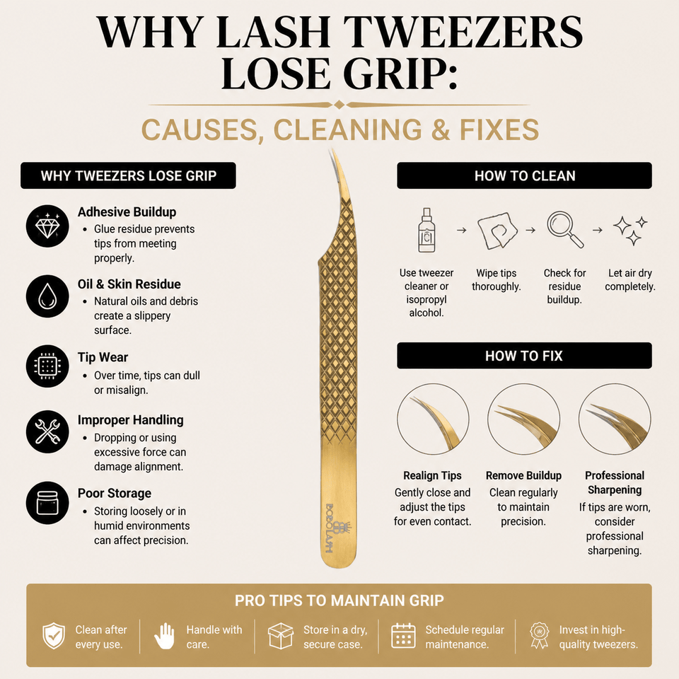 Why Lash Tweezers Lose Grip: Causes, Cleaning & Fixes - BOBOLASH