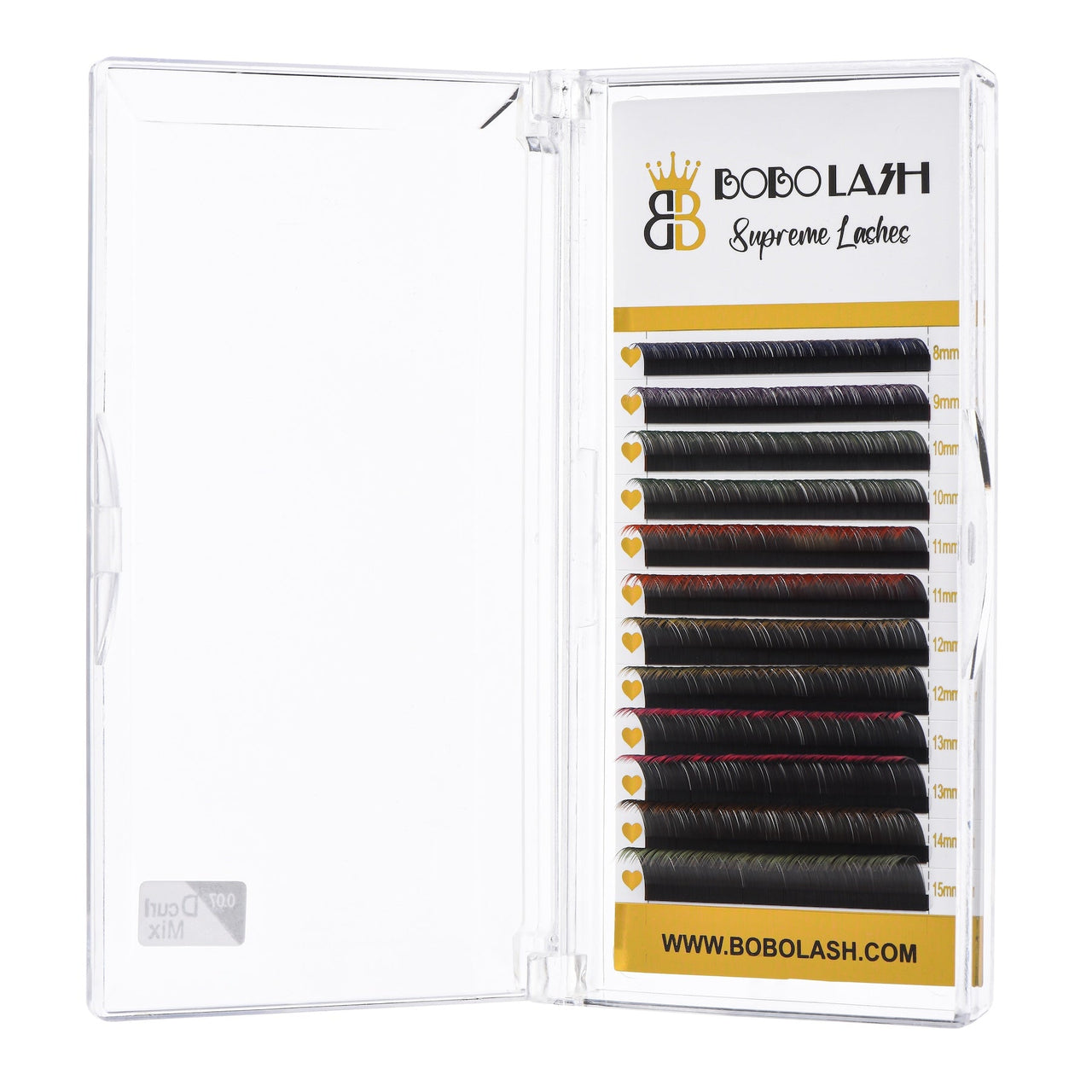 0.07MM Ombre Colored Volume Eyelash Extensions - BOBOLASH