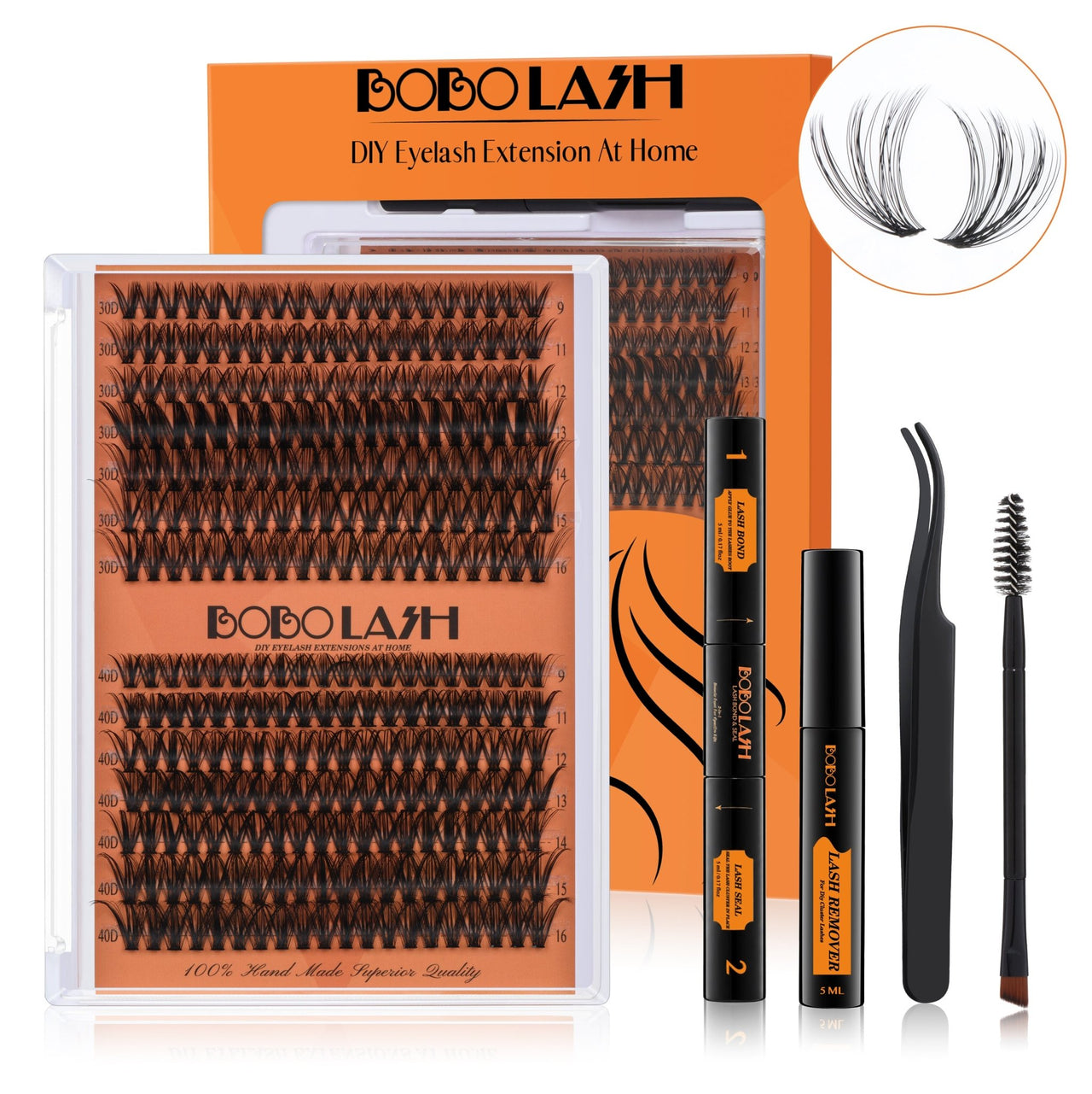 30D+40D Individual Lash Cluster DIY Lash Extension Kit - BOBOLASH