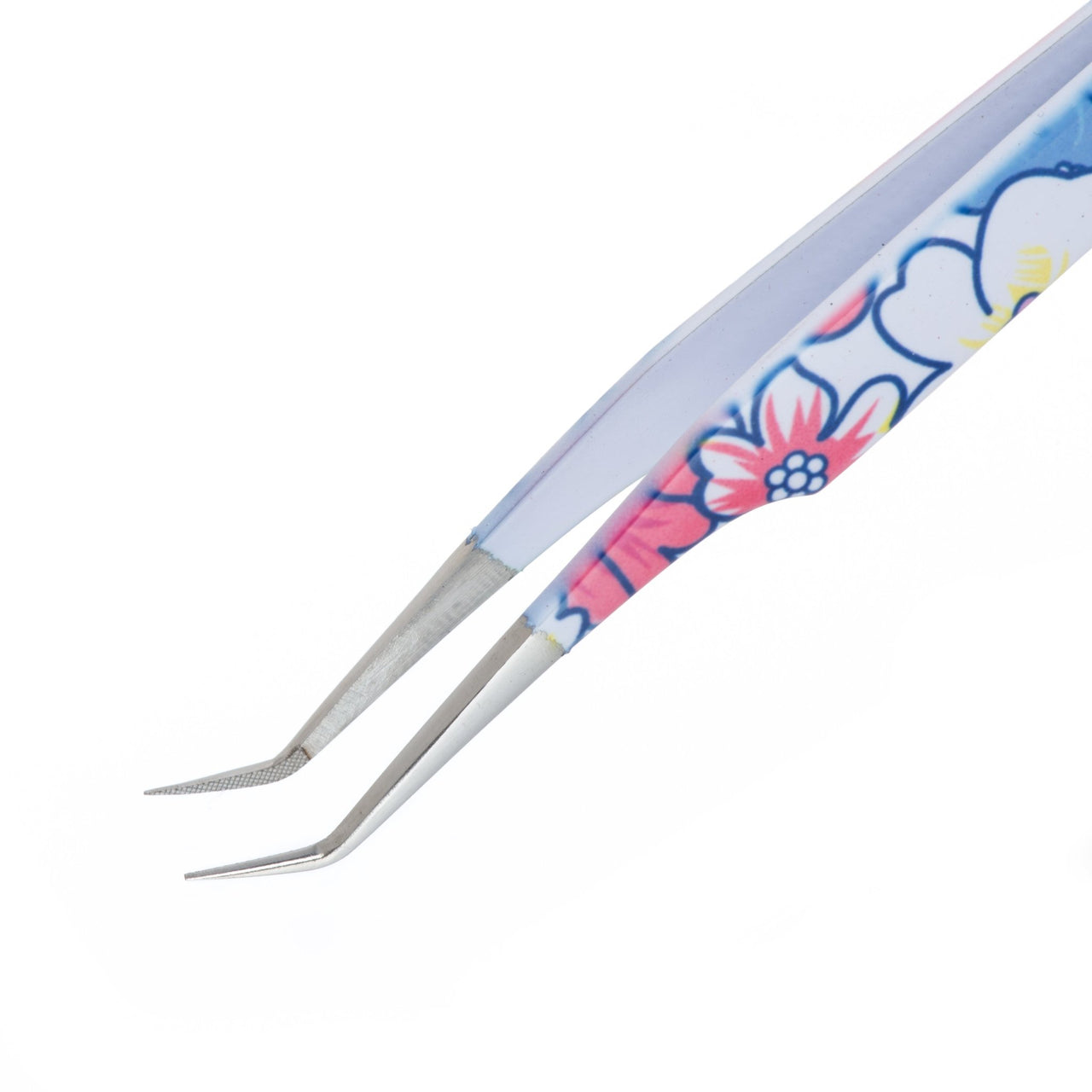 45°-Degree Fiber Tip Tweezers for Eyelash Extensions