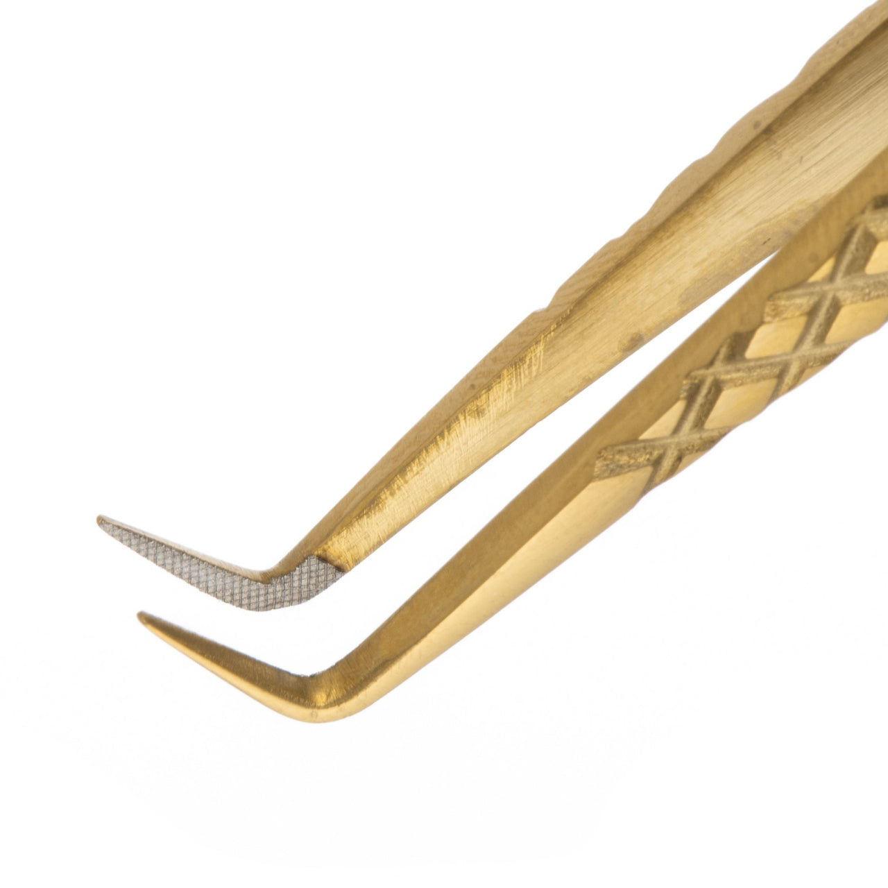 90°-Degree Fiber Tip Tweezers for Eyelash Extensions