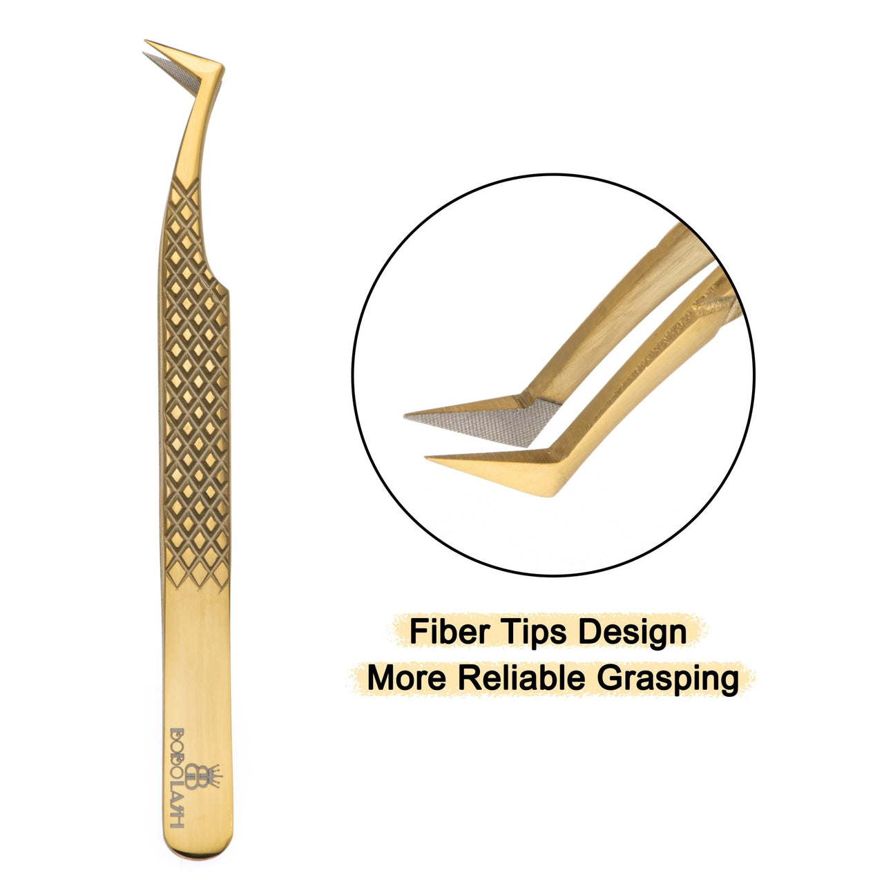 L Shape Fiber Tip Tweezers for Eyelash Extensions