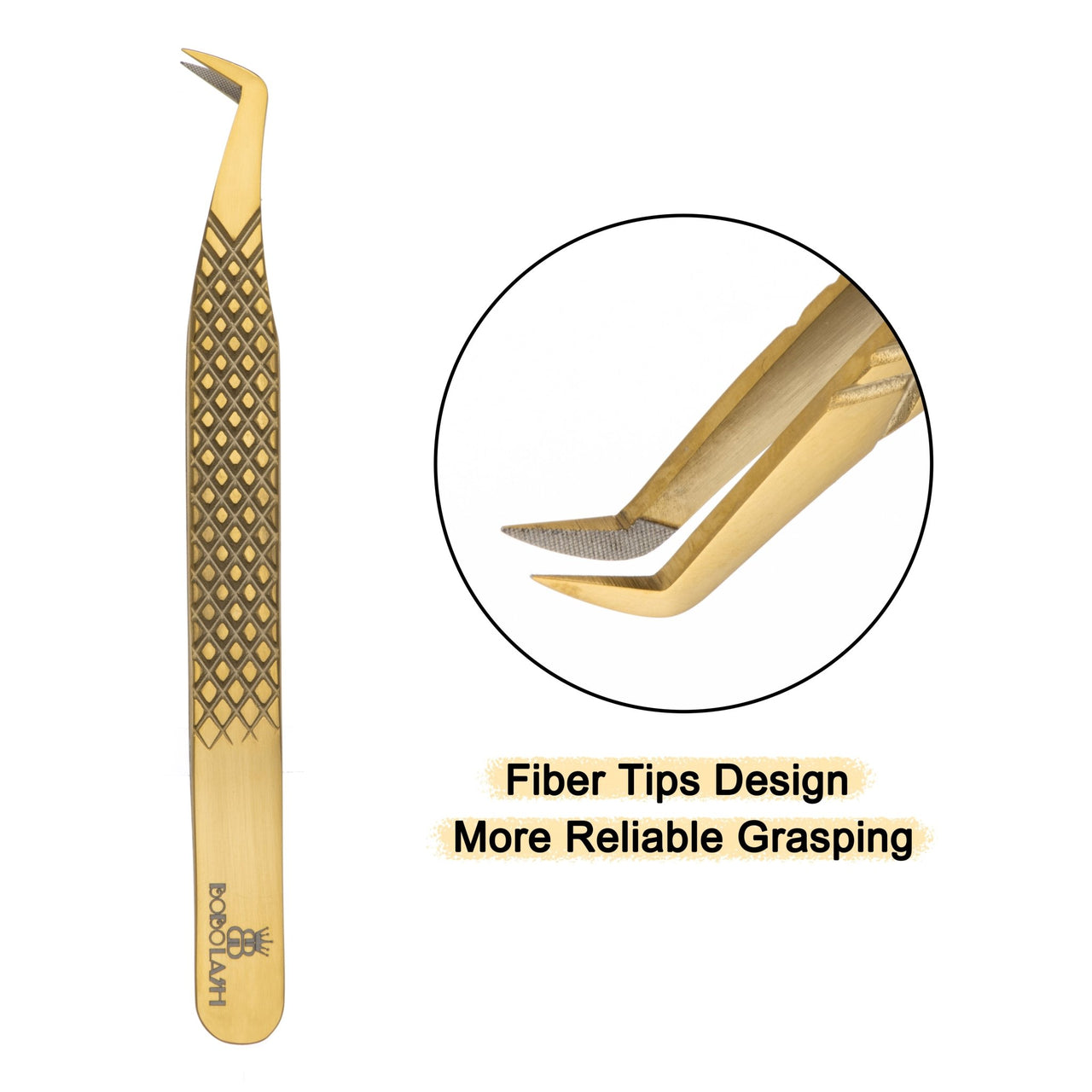 Volume Boot Fiber Tip Tweezers for Eyelash Extensions