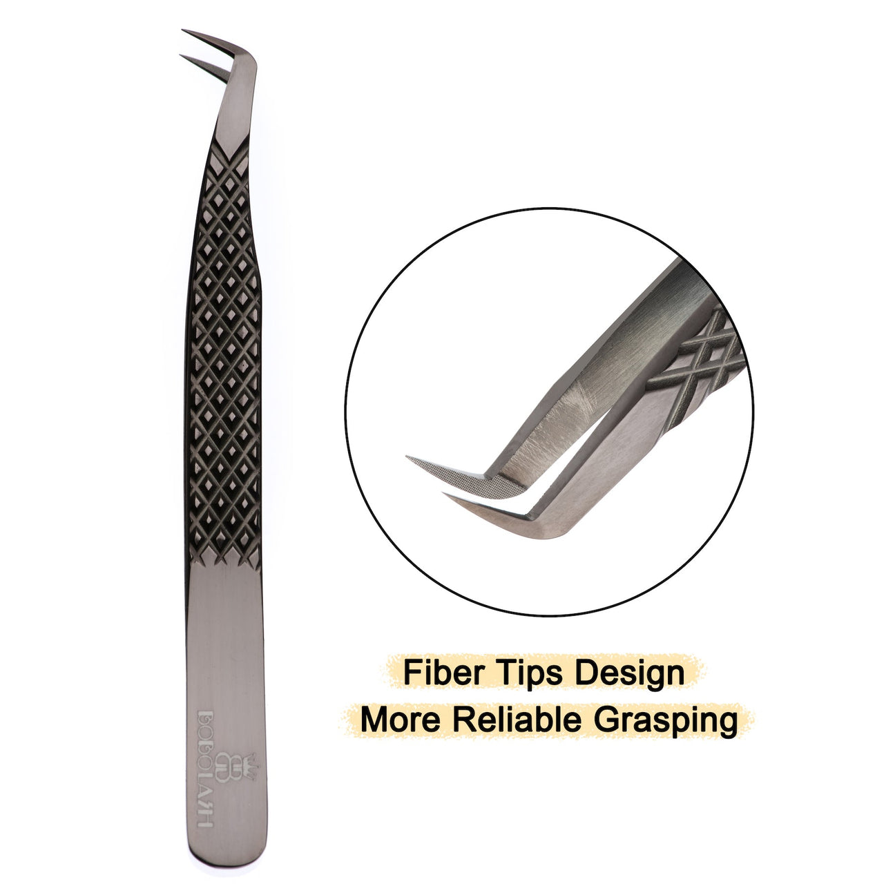 Volume Boot Fiber Tip Tweezers for Eyelash Extensions
