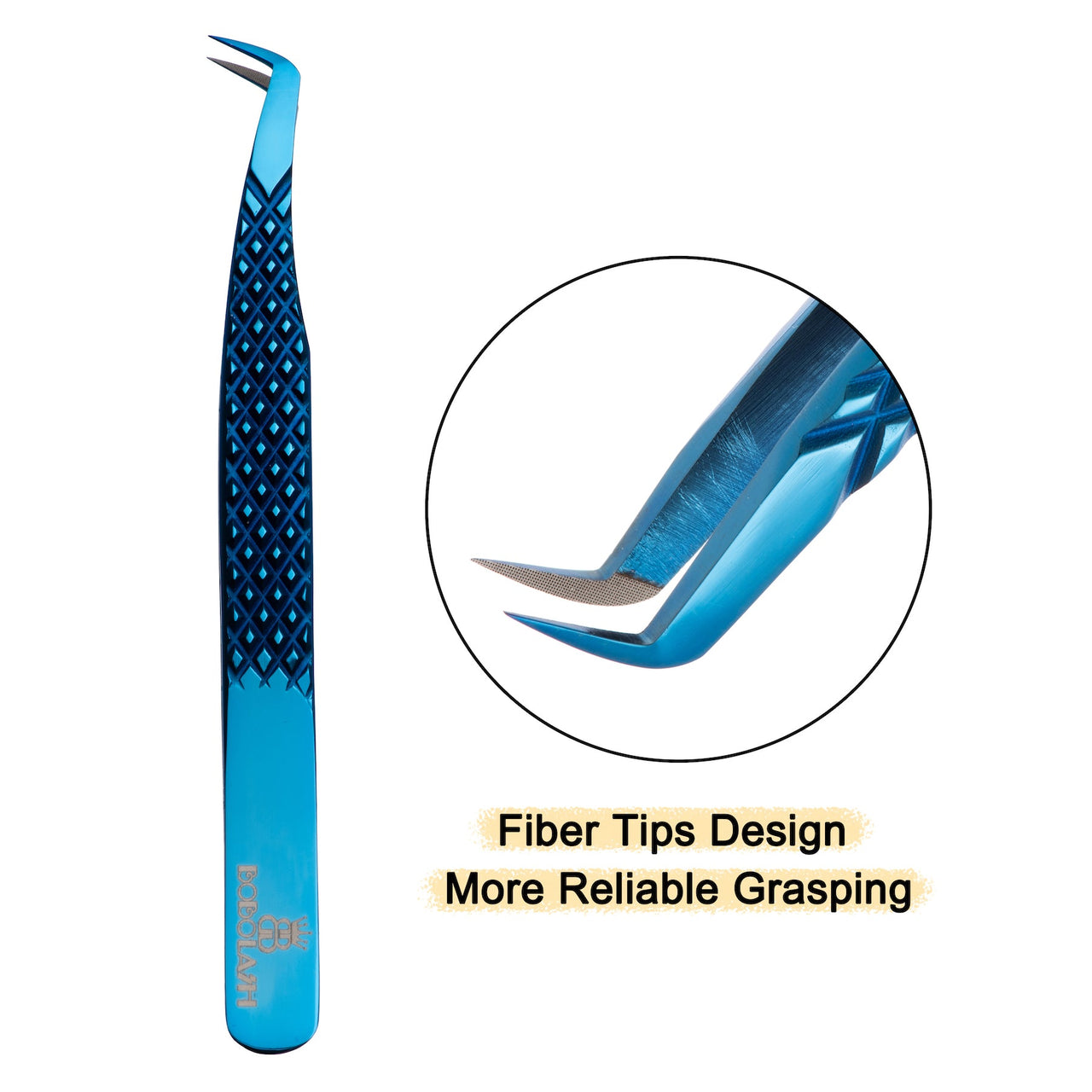 Volume Boot Fiber Tip Tweezers for Eyelash Extensions